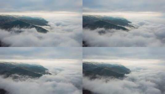 三峡巫峡段高山云海风光高清在线视频素材下载