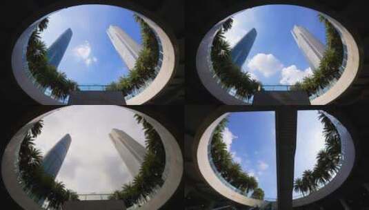 4K实拍广州双子塔高清在线视频素材下载