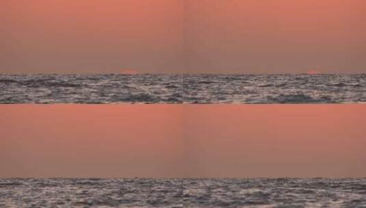 太阳从海平面上落下去了日落高清在线视频素材下载