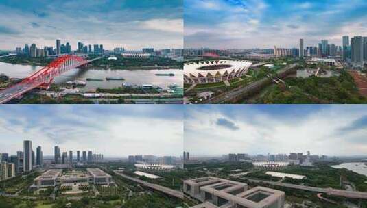 广东省佛山市东平新城城市风光 合集高清在线视频素材下载