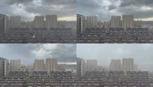 延时摄影城市暴风雨高清在线视频素材下载