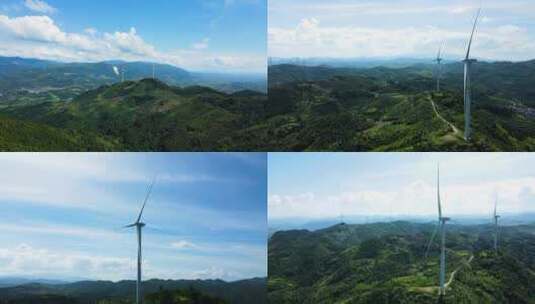 山上的风力发电02高清在线视频素材下载