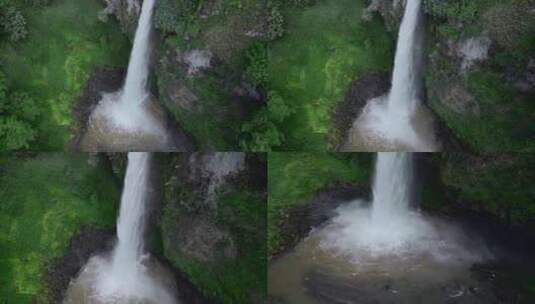 深山瀑布云南屏边滴水瀑布跌水高清在线视频素材下载
