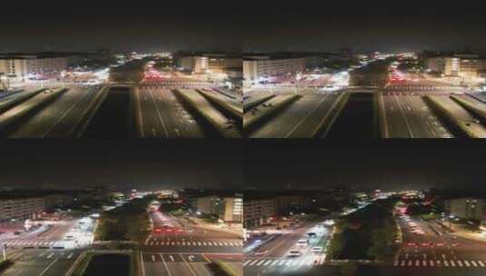 城市交通车辆行驶竖屏航拍高清在线视频素材下载