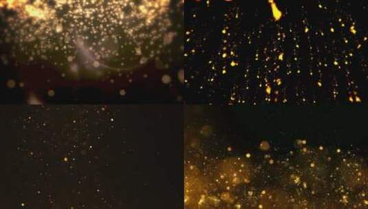 【合集】抽象金色粒子光斑背景高清在线视频素材下载