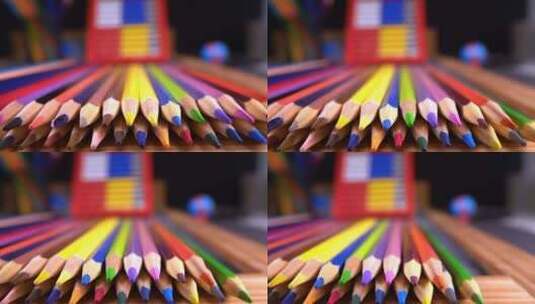 彩色铅笔、画笔高清在线视频素材下载