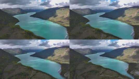 【正版4K素材】航拍新疆喀纳斯湖2高清在线视频素材下载