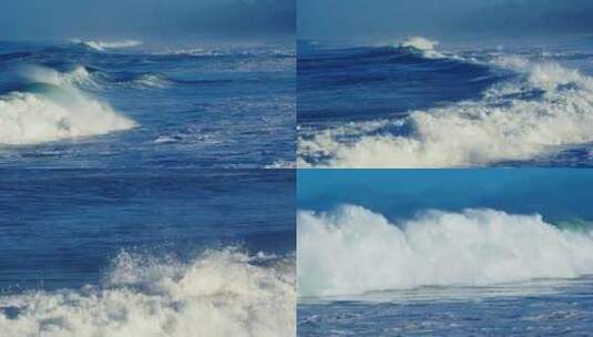 巨大的海浪大海海景海水高清在线视频素材下载