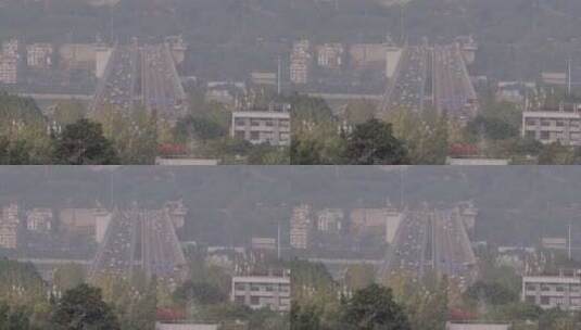 俯拍重庆长江大桥高清在线视频素材下载
