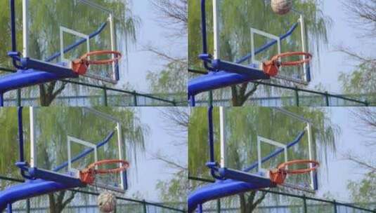 篮球入框特写高清在线视频素材下载