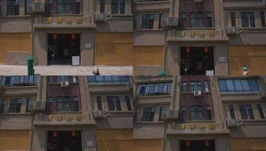 4K城市上海河滨大楼外立面空景100P高清在线视频素材下载