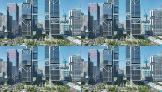 深圳大疆天空之城航拍万科云城设计公社公园高清在线视频素材下载