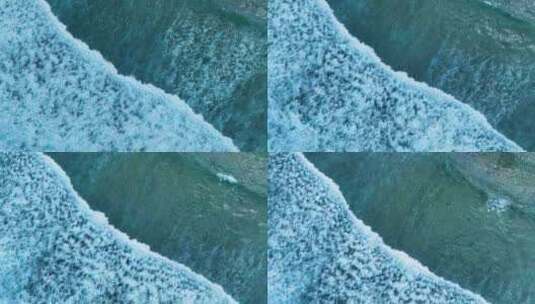 航拍下的海浪风光高清在线视频素材下载