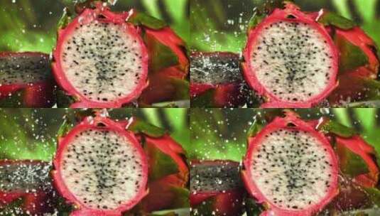 火龙果新鲜水果高清在线视频素材下载