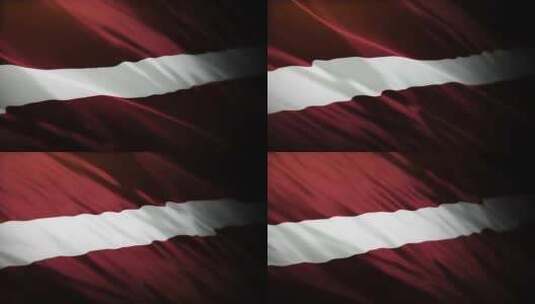 拉脱维亚国旗挥舞-4K高清在线视频素材下载