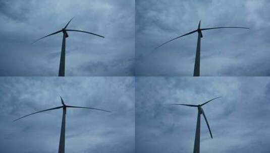 风车发电延时新质生产力高清在线视频素材下载