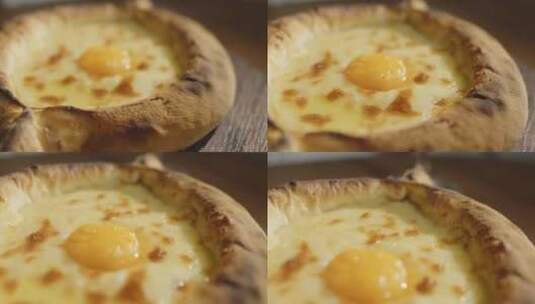 传统格鲁吉亚美食Khachapuri A高清在线视频素材下载