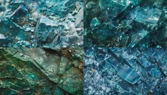 蓝色矿石高清在线视频素材下载