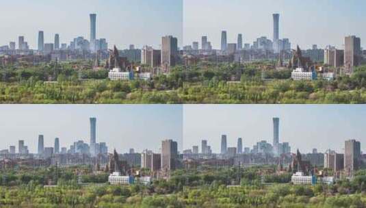 北京CBD欢乐谷中国尊国贸高清在线视频素材下载
