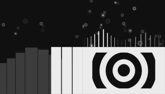 黑白形状几何音乐开场节奏背景高清在线视频素材下载