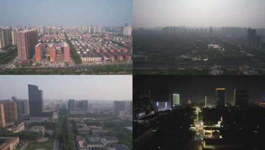 航拍河北邯郸城市风光高清在线视频素材下载