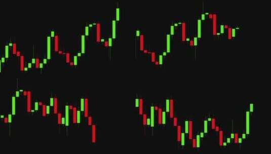 黑色背景下的股票市场图表高清在线视频素材下载