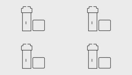 动画瓶线图标高清在线视频素材下载