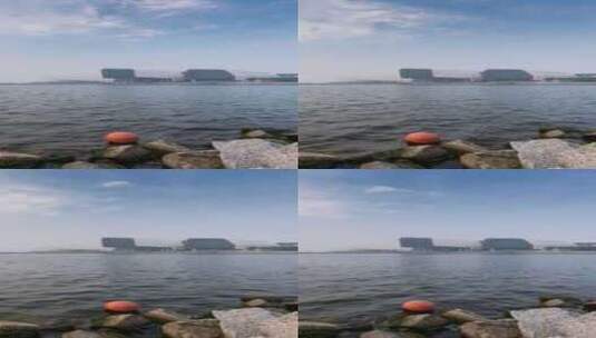 天津国家海洋博物馆日出延时摄影高清在线视频素材下载