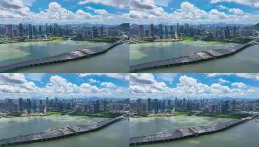4K航拍深圳前海高楼大厦1高清在线视频素材下载