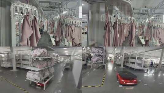 服装生产智能吊挂高清在线视频素材下载