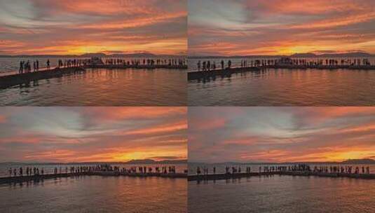 夕阳 晚霞 天空 治愈系 黄昏 唯美高清在线视频素材下载