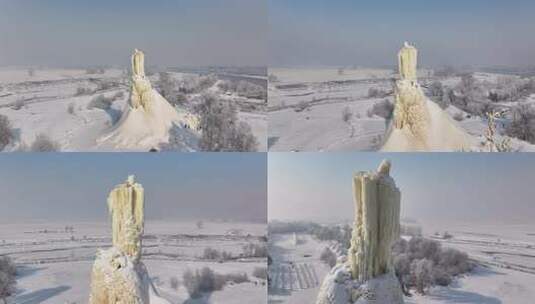 壮观的雪后冰柱景象高清在线视频素材下载