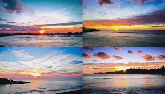 深圳红树湾黄昏海景高清在线视频素材下载