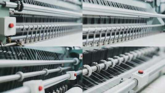 织布机纺织生产画面高清在线视频素材下载