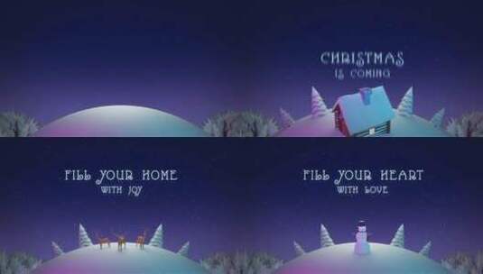 圣诞揭幕战清新动感童话家庭AE模板高清AE视频素材下载