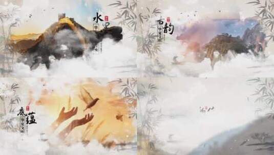 中国风古风水墨图文展示高清AE视频素材下载