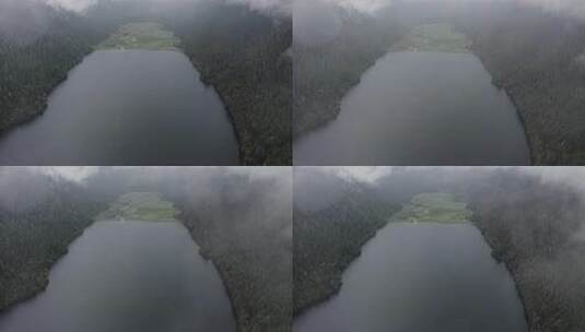 4k超清川西高原航拍湖泊牧场山谷牛群马匹高清在线视频素材下载