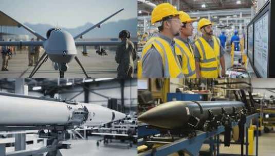 军工产业国防军工武器制造军事工业高清在线视频素材下载