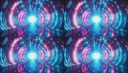 科技感光线隧道穿梭4K高清在线视频素材下载