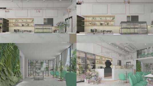北欧风咖啡馆空间展示空镜合集高清在线视频素材下载