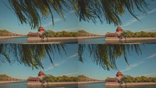 北京秋天秋季的故宫角楼高清在线视频素材下载