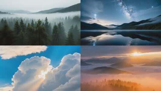 自然风景风光快剪意境情绪转场空镜头快节奏高清在线视频素材下载