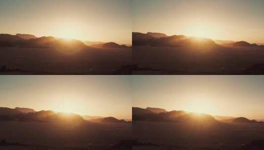 夕阳下的沙漠高清在线视频素材下载