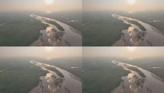 长河落日圆母亲河黄河高清在线视频素材下载