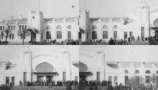上世纪哈尔滨火车站高清在线视频素材下载