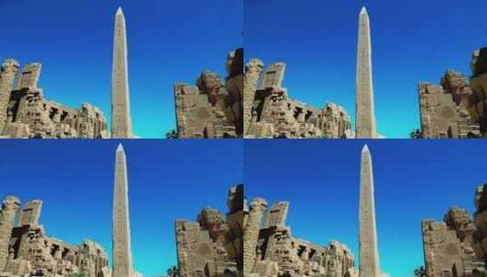 卡尔纳克神庙中的方尖碑高清在线视频素材下载