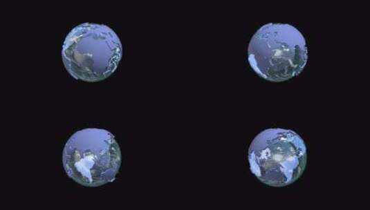 地球板块旋转带通道2高清在线视频素材下载