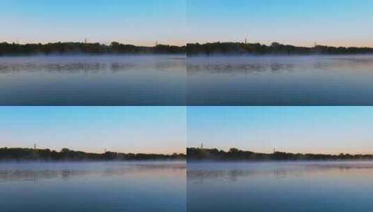 清晨的湖面高清在线视频素材下载