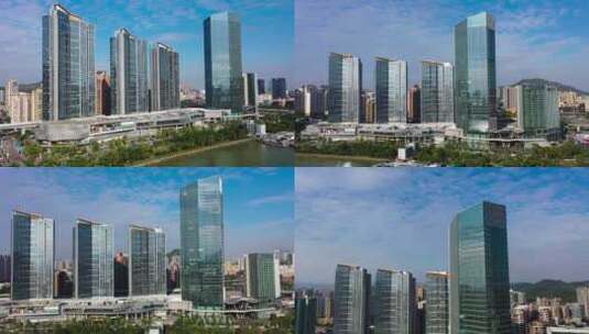 珠海环宇城商场前山河建筑高清在线视频素材下载