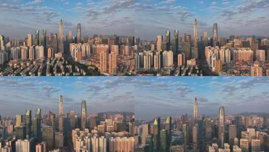 深圳城市高楼地标建筑航拍高清在线视频素材下载